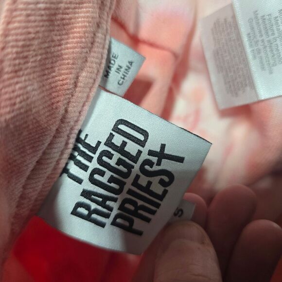 Dolls Kill The Ragged Priest Conscious Tie Dye Denim Cargo Pants - Picture 4 of 5